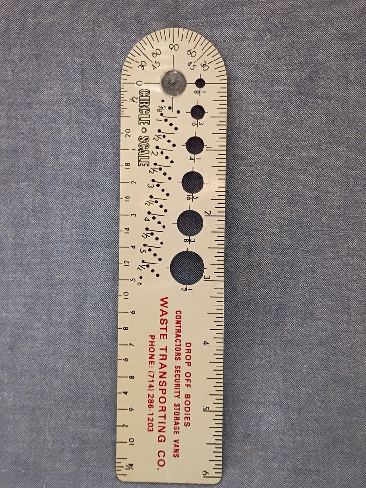 Vintage Shaw Barton Circle Scale Advertising for WASTE TRANSPORTING CO. in CA.