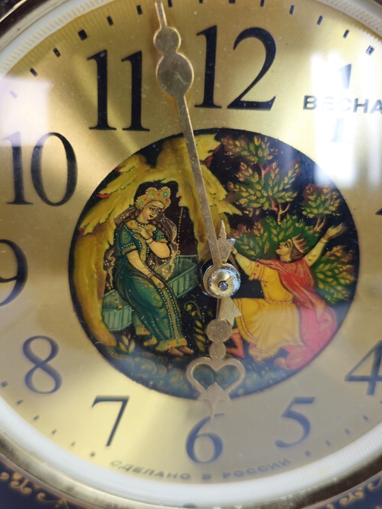Fine Russian Folk Art Mantel Clock