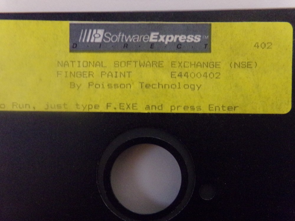 SoftwareExpress NSE Finger Paint Floppy Disk