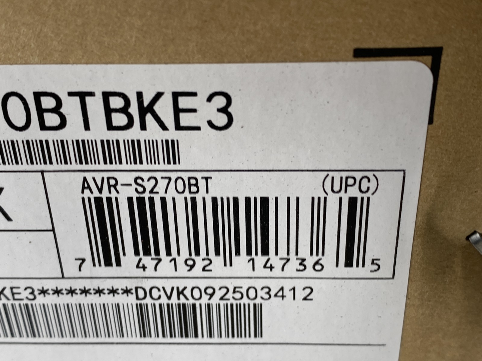 Denon AVR-S270BT 5.1 Ch. 4K AV Receiver- Black