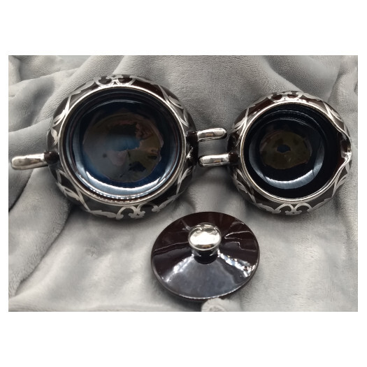 Gibson Silver Overlay Tea Set