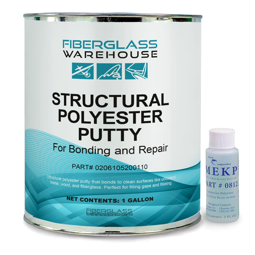 Structural Polyester Putty for Bonding and Repair-Gallon- Includes Catalyst