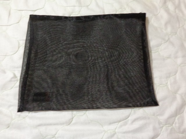Black Mesh Zipper Document Pouch File Storage, Freescale
