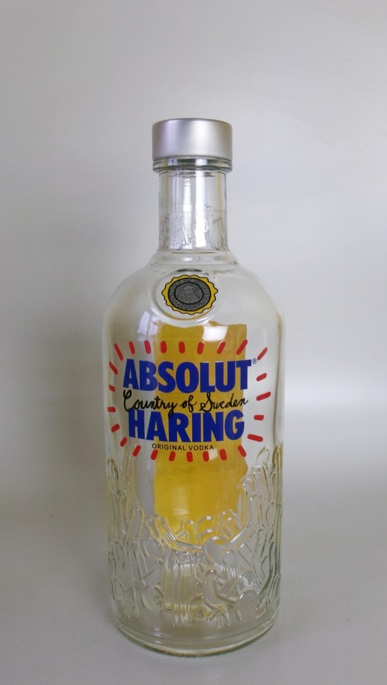 ABSOLUT HARLING EMPTY VODKA BOTTLE IN GREAT CONDITION