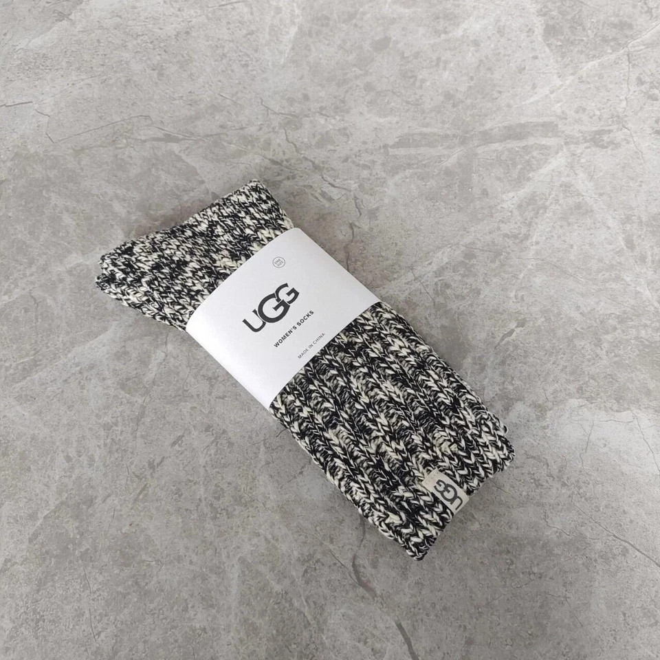 UGG Women’s Ribbed Super Pile Socks - Threaded Slouchy Crew Sock - One Size NEW