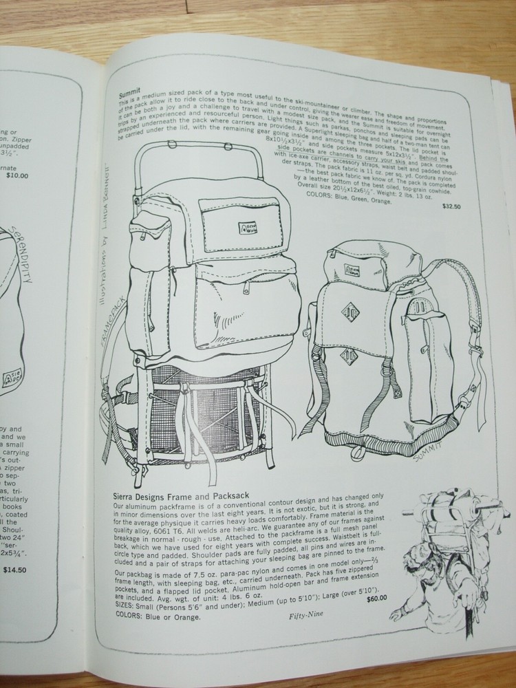 SIERRA DESIGNS BACKPACK  SUMMIT VERY GOOD CONDITION 70S BERKELEY CA