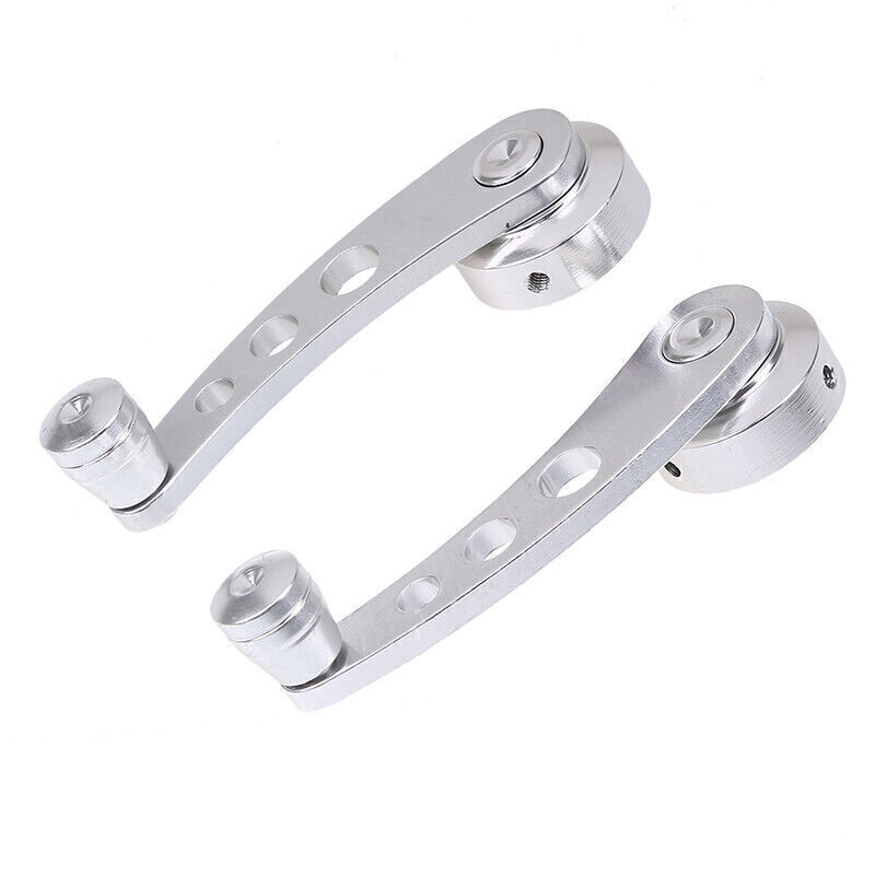 2x Billet Aluminum Window Crank Handle Chrome For Hot Rod Chevy Ford Chrysler US