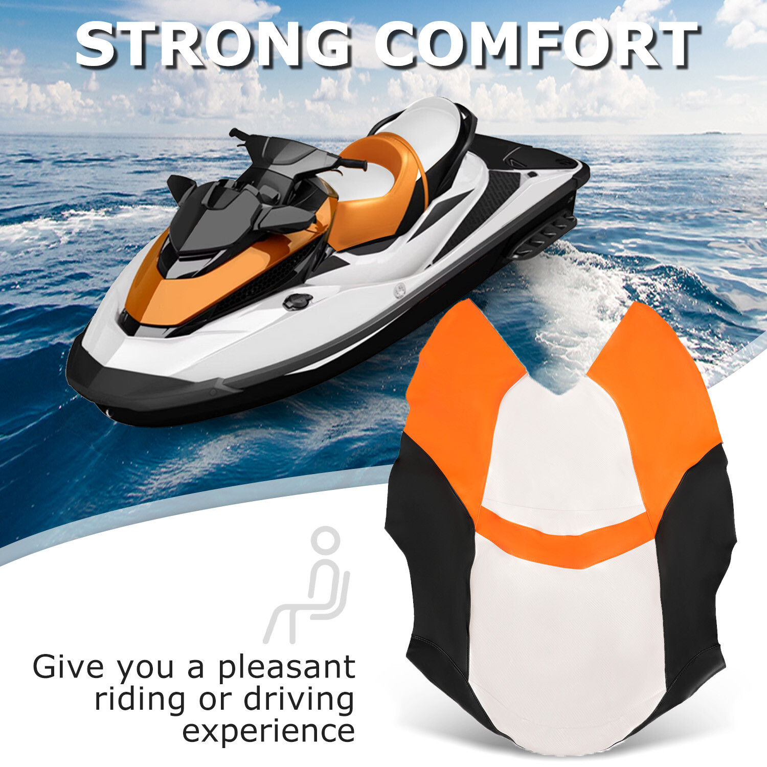 Seat Cover For Sea-Doo GTS130/Rental/Wake 155/GTI/GTS 2011 12 13 14 15 16 2017