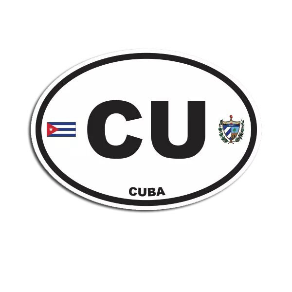 Cuba Oval Sticker Decal