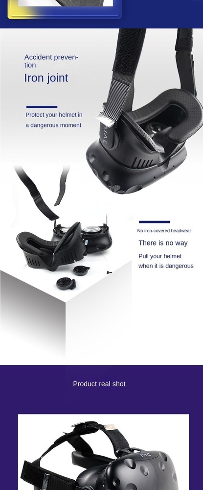 Improved Replacement VR Headband Head Strap Breathable for HTC Vive Adjustable