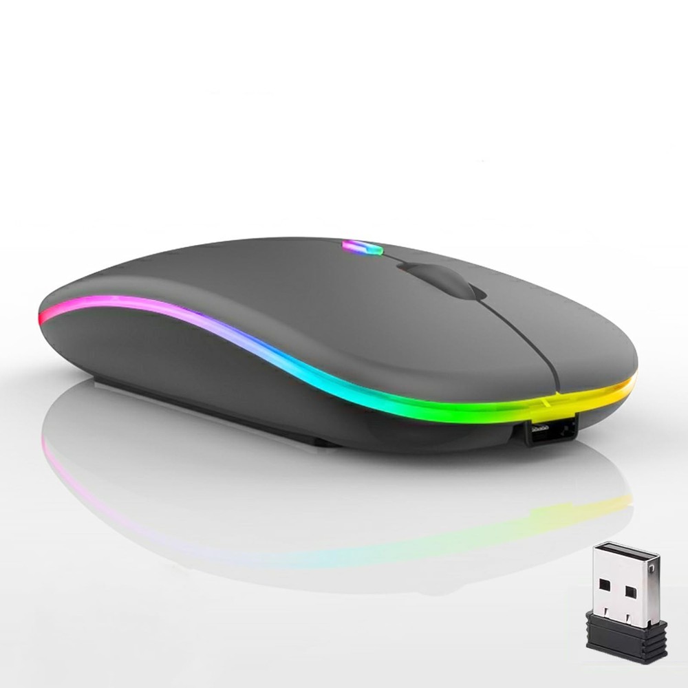 10 Pack Wireless Bluetooth Mouse,LED Dual Mode Rechargeable Silent Slim Lapto...