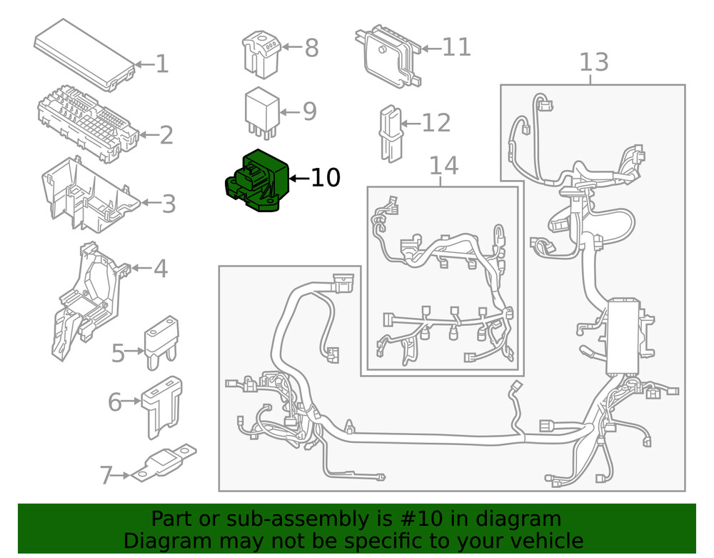 Genuine Ford Fuel Pump Driver Module AU5Z-9D370-J