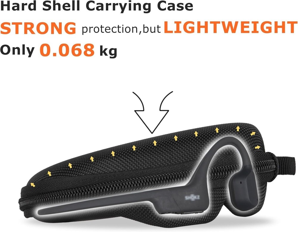 EVA Hard Shell Case for Bone Conduction Headphones - Water & Scratch Resistant