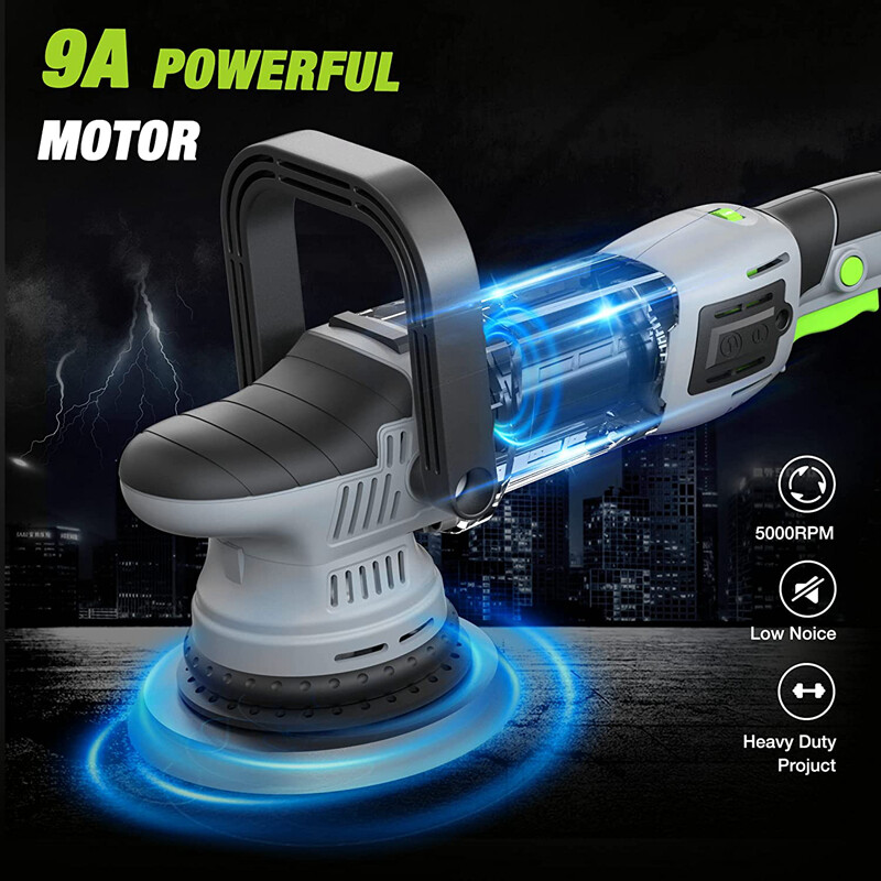 WORKPRO Buffer Polisher 6" 1080W Dual Action Orbital Polish Set 6 Variable Speed