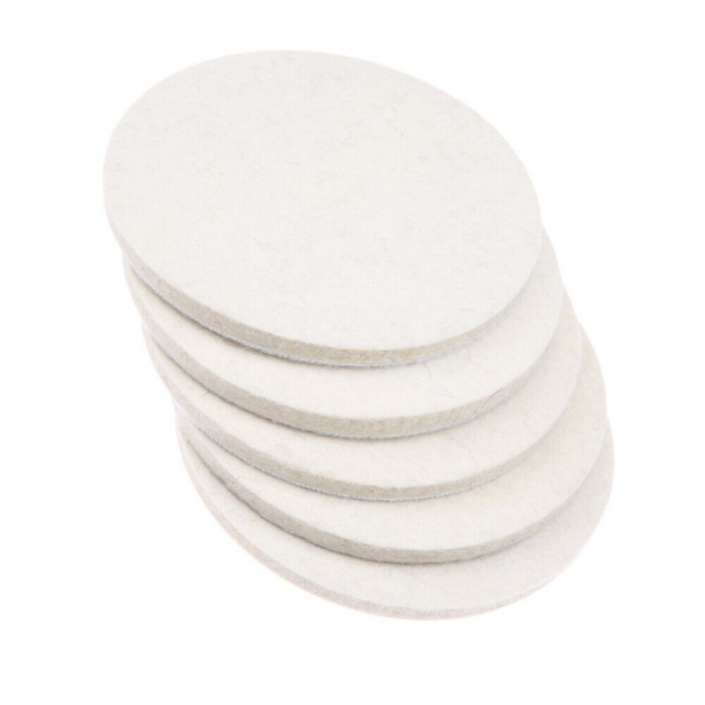 4'' 5'' Wool Buffing Polishing Wheel Disc Pad Hook and Loop for Buffer Polisher