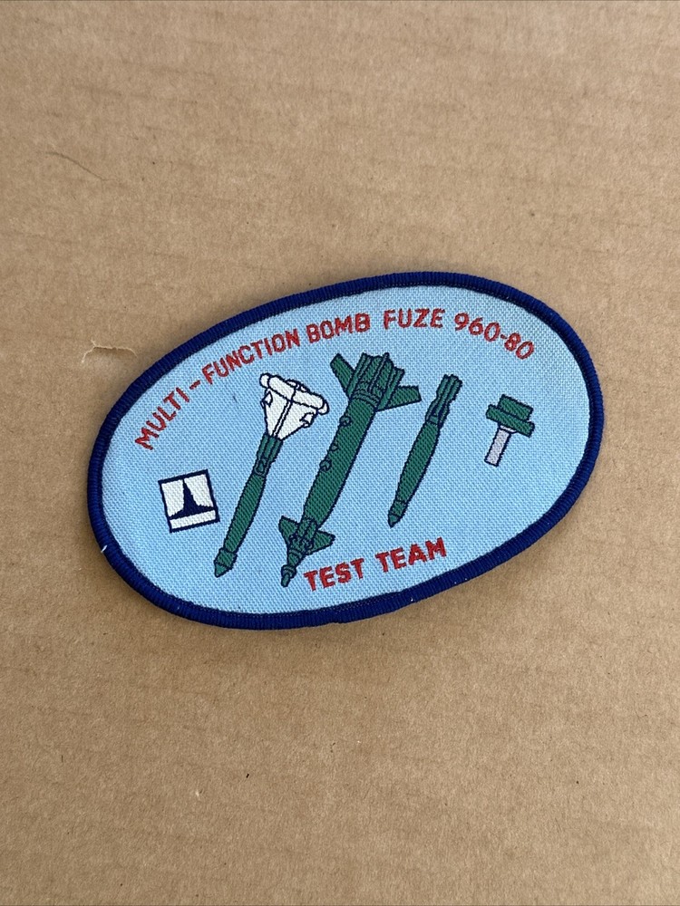 NEW RARE Multi-Function Bomb Fuze 960-80 TEST TEAM PATCH Military Air Force USAF