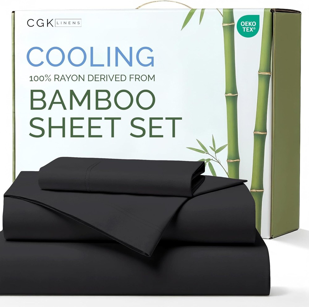 100% Rayon Derived From Bamboo Bamboo Sheets King Size Cooling Sheets King Soft