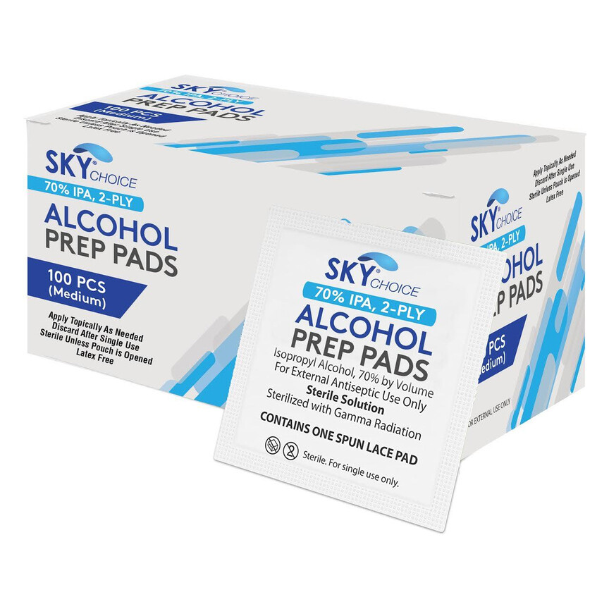 UpTo 3000 Sterile Alcohol Prep Pad box wipes topical antiseptic medical Dental