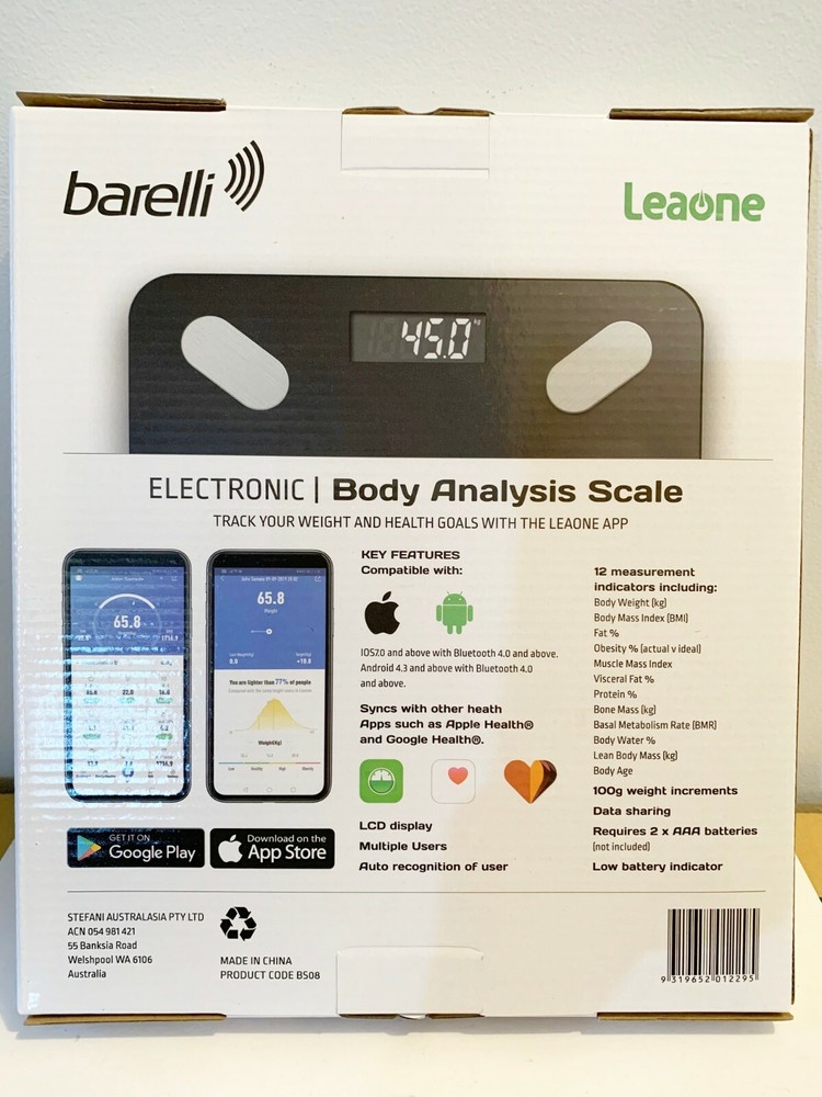 *BRAND NEW* Barelli Leaone Electronic Body Analysis Scale