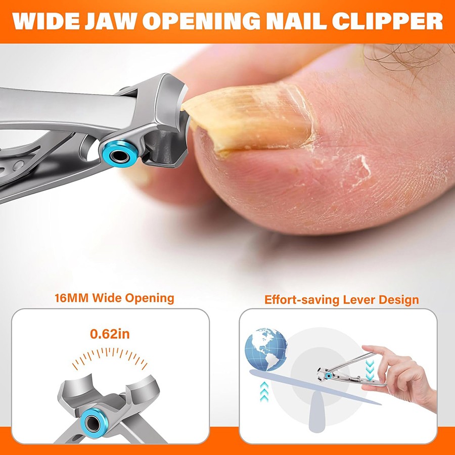 Heavy Duty Toenail Clippers for Seniors Thick Toenails, Large Toe Nail Clippers