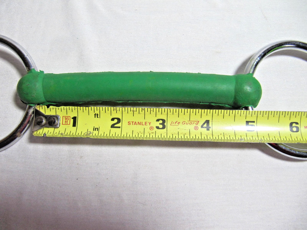 4.5" Rubber Mullen Mouth Loose Ring Snaffle Bit