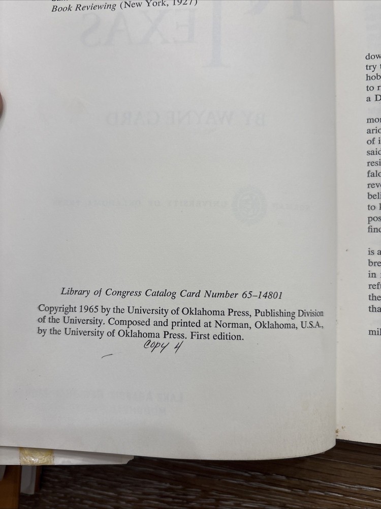 Rawhide Texas (1st Ed) by Wayne Gard Ex-Library C5