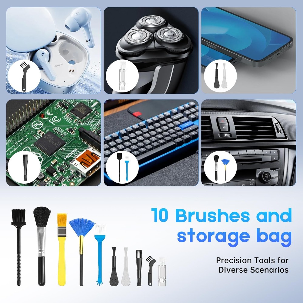 Compressed Air Duster for Computer Electronics, 110000RPM Cordless Electric A...