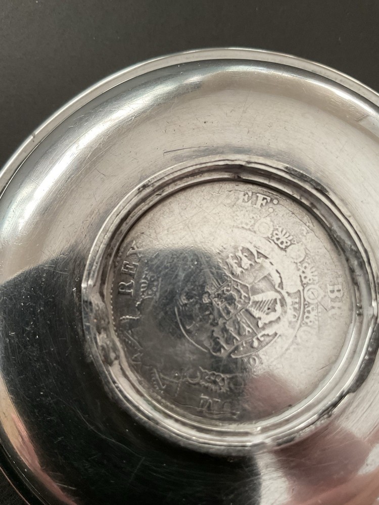 George III HALF CROWN SILVER DISH