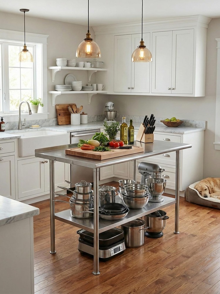 30 x 48 Stainless Steel Prep Table with Backsplash
