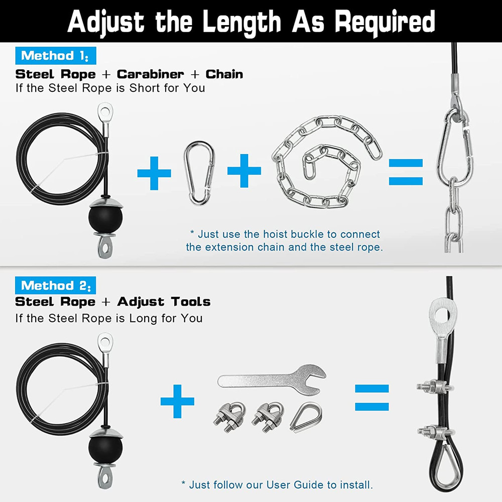 Home Gym Cable Pulley System Kit Lat Pulldown Tricep Bicep Attachments