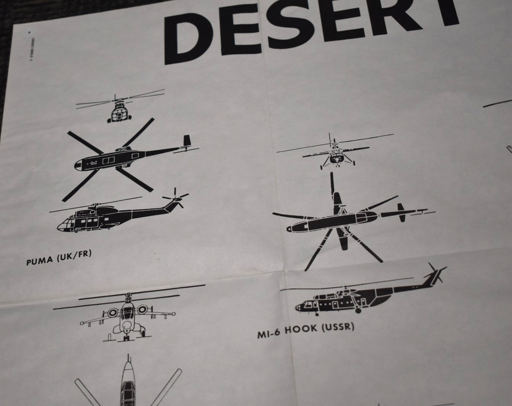 US Military Desert Shield 5 OPFOR Helicopter Chart