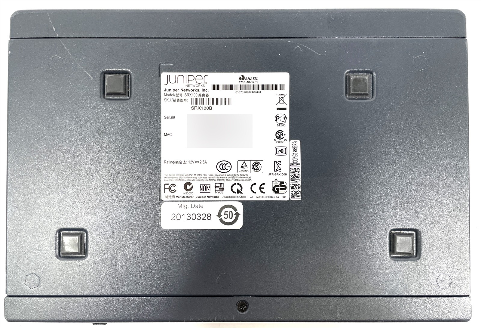 Juniper Networks SRX100 SRX100B 8-Port Security Gateway Firewall