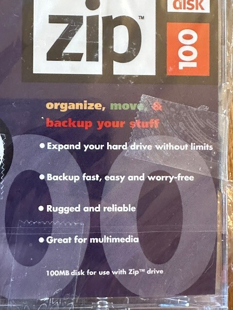 6 Zip disk 100MB Disk for use with Zip Drive Formatted for IBM-Compatibles