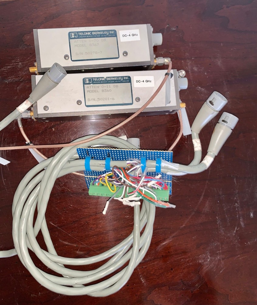 (2)Telonic Berkeley 8360 & 8367 Programmable Attenuators with Cables