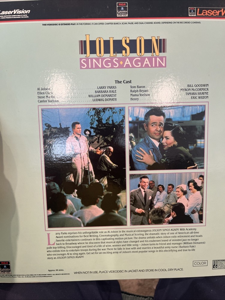 Jolson Sings Again (location 6) Laserdisc