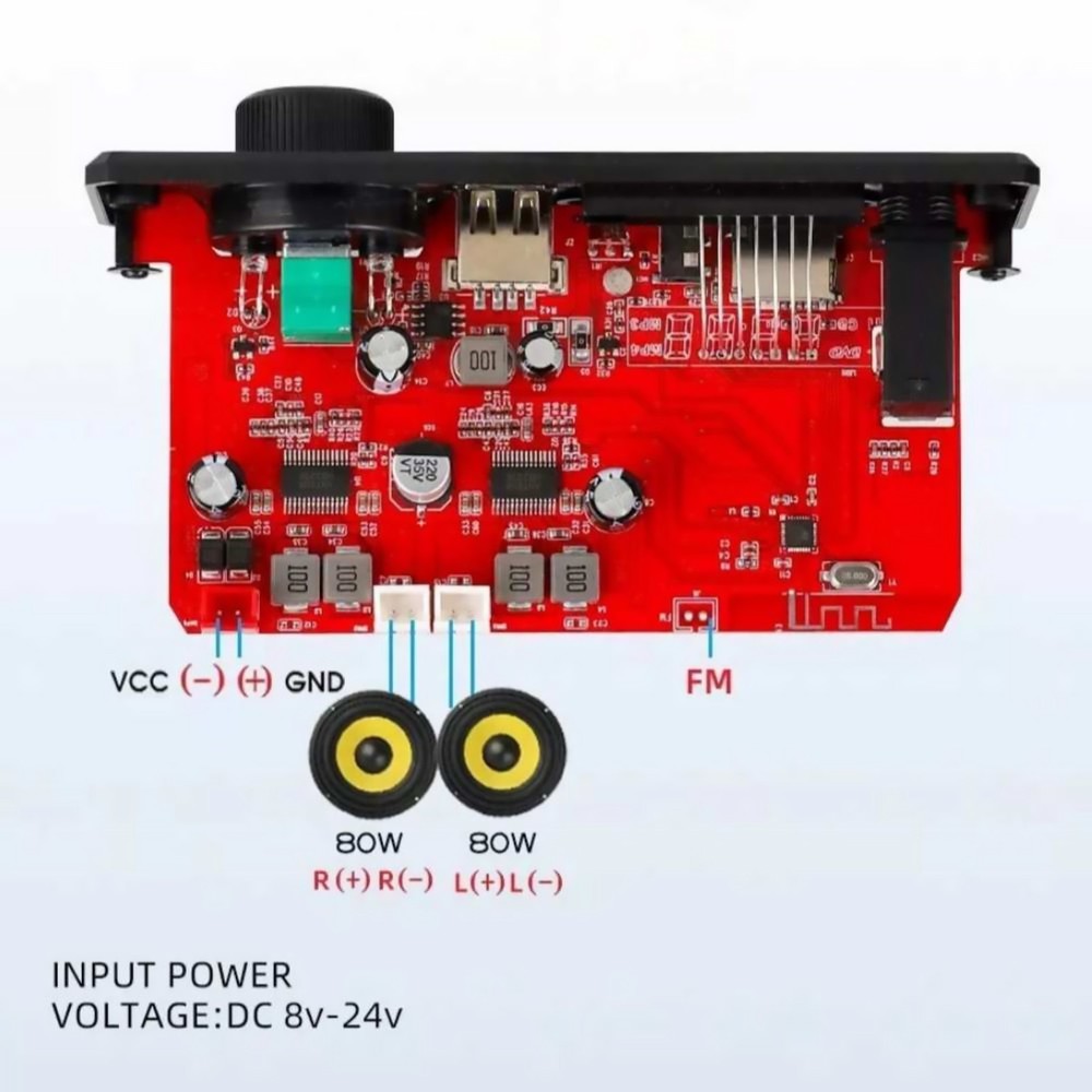 160W Amplifier Audio Decoder Lossless Music Decoding MP3/ USB/ TF/ FM/ Bluetooth