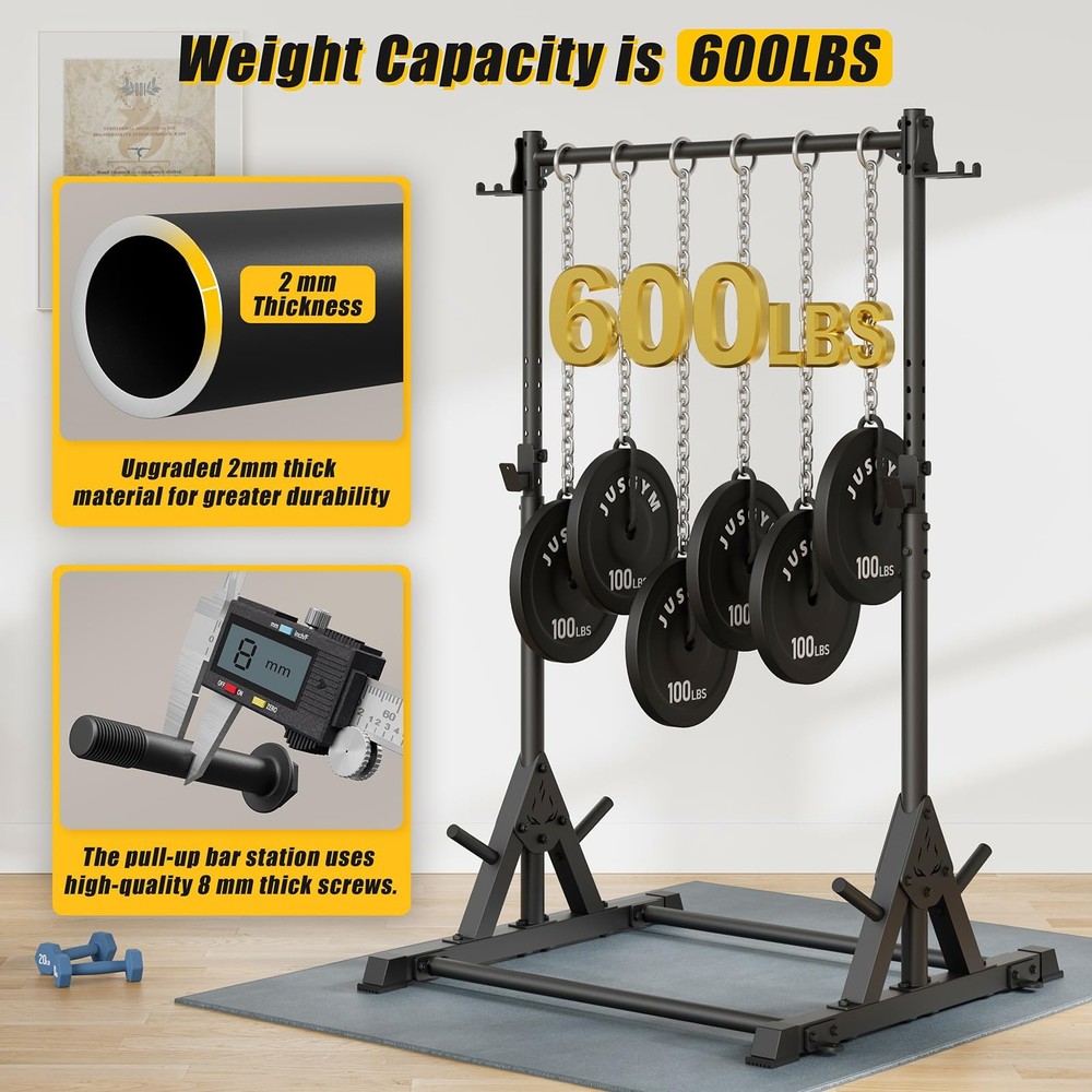 Pull Up Station, Strength Training Workout Pull Up Bar Free Standing for Home...