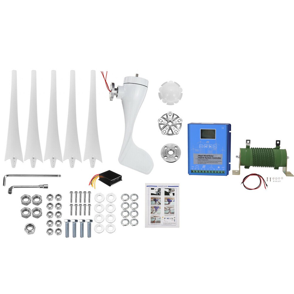 3000W 48V Wind Turbine Generator With MPPT Charge Controller Regulator Kit Solar