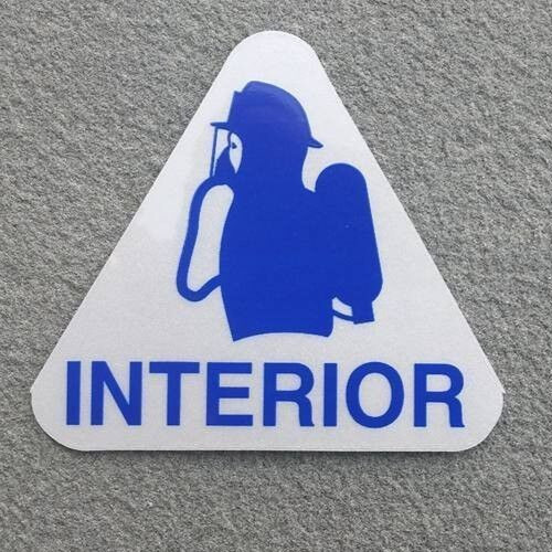 INTERIOR - Pack of TWENTY Highly Reflective Triangle DECALS  - Blue SCBA -
