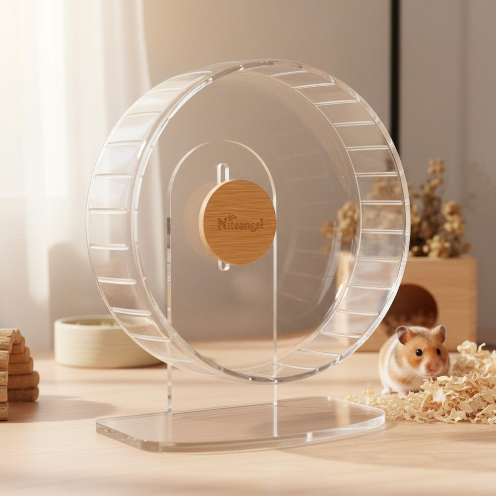 Whisper Quiet Hamster Exercise Wheel - Adjustable Stand, Perfect for Small Pets