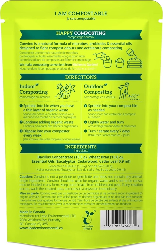 Eco-Friendly Compost Starter: Odor Reducing Accelerator – 4 Packets for 75 lbs