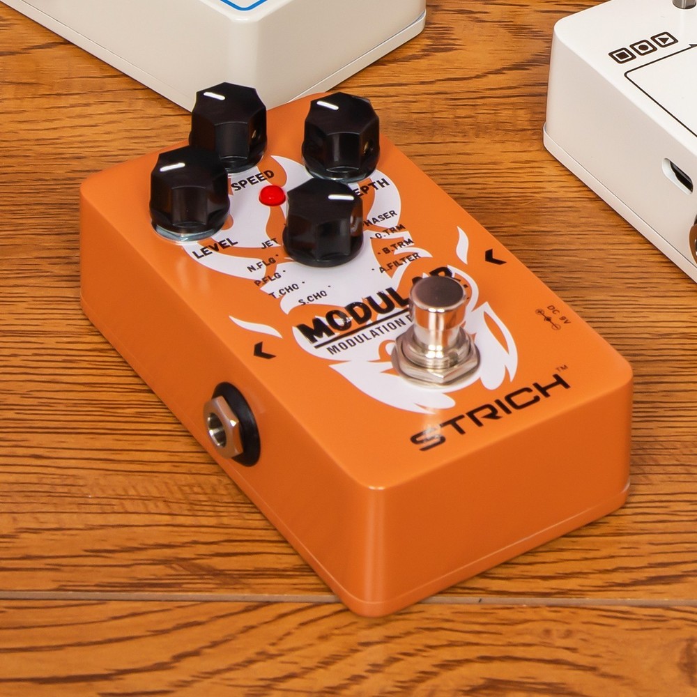 STRICH Guitar Effect Pedal &Power Supply Adapter, Multi Modulation True Bypass