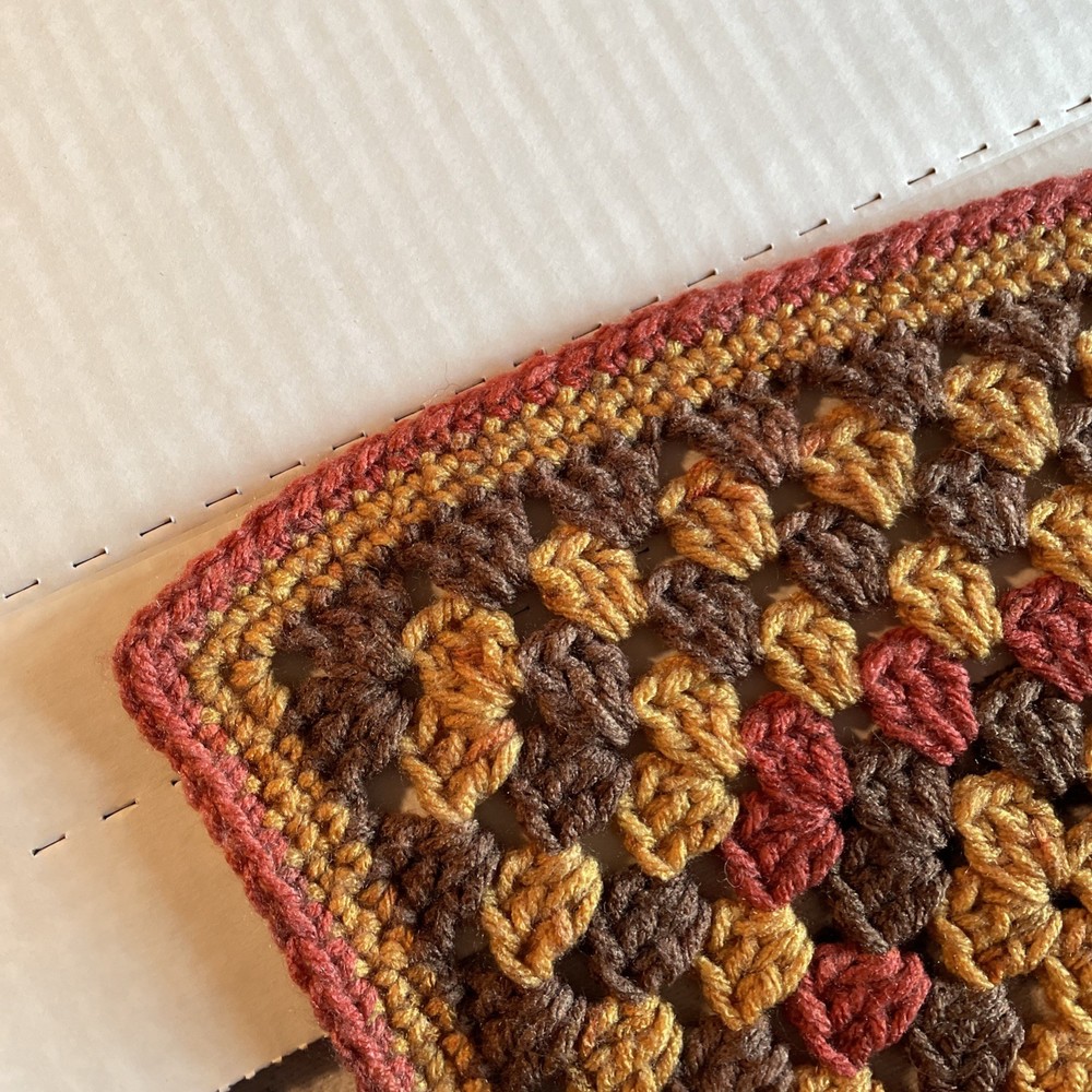Handmade crochet lap blanket
