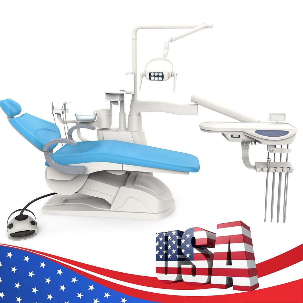 Dental Unit Chair Computer Control DC Motor Fully automatic integrated+ Stool CE
