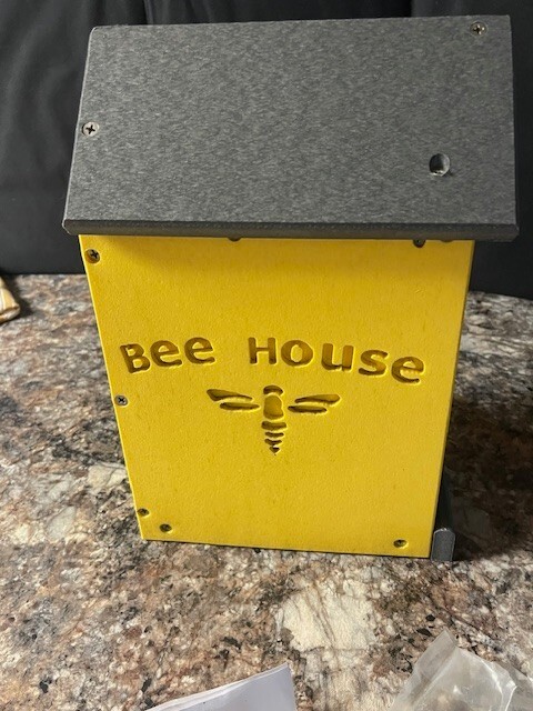JC’s Wildlife MASON BEE House Yellow Composite Board Poly Lumber & Pine Rot-Free
