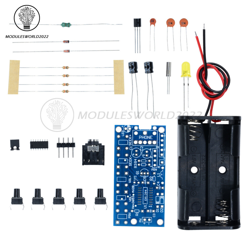 76MHz-108MHz Wireless Stereo FM Radio Receiver Module Electronic Learning Kits