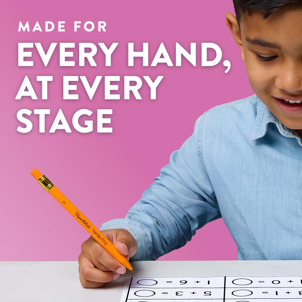 Paper Mate Handwriting Triangular Mechanical 30 count, Fun Barrel Colors