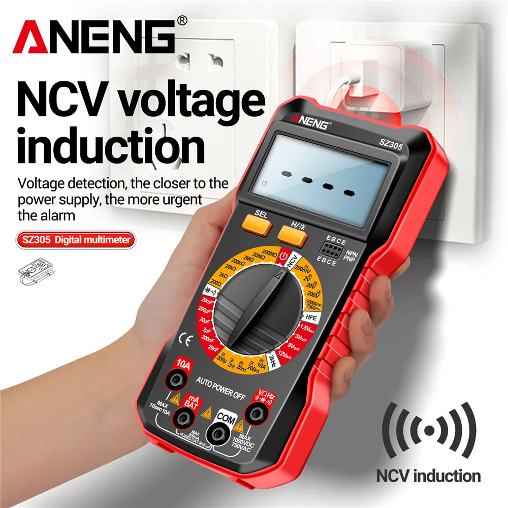 Professional Digital Multimeter Voltage Tester AC DC Ammeter