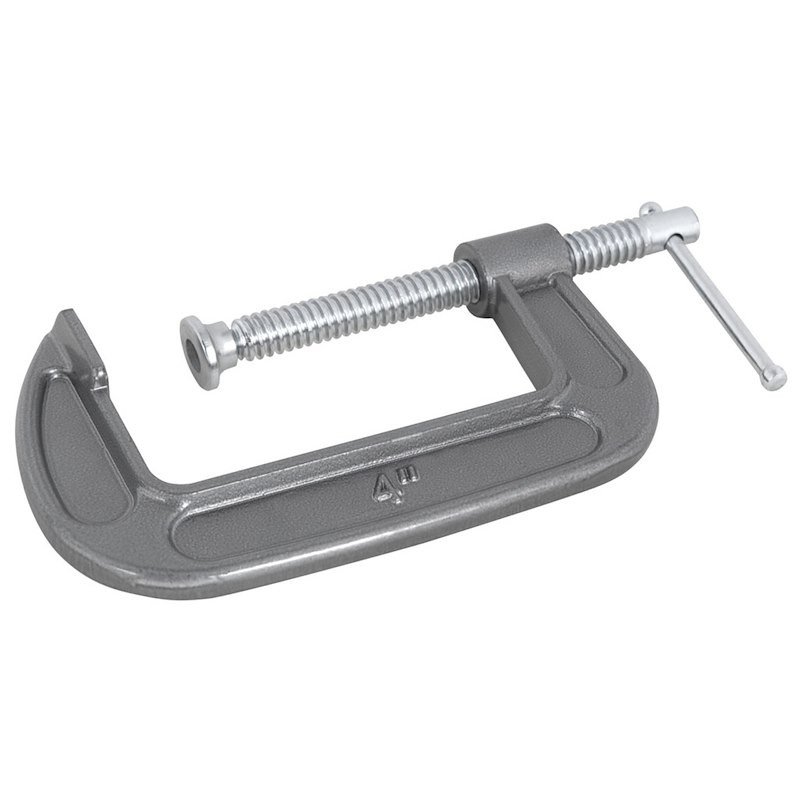 Performance Tool W207C C Clamp; 4 Inch Jaw Width; Quick Release; Tough Enamel Fi