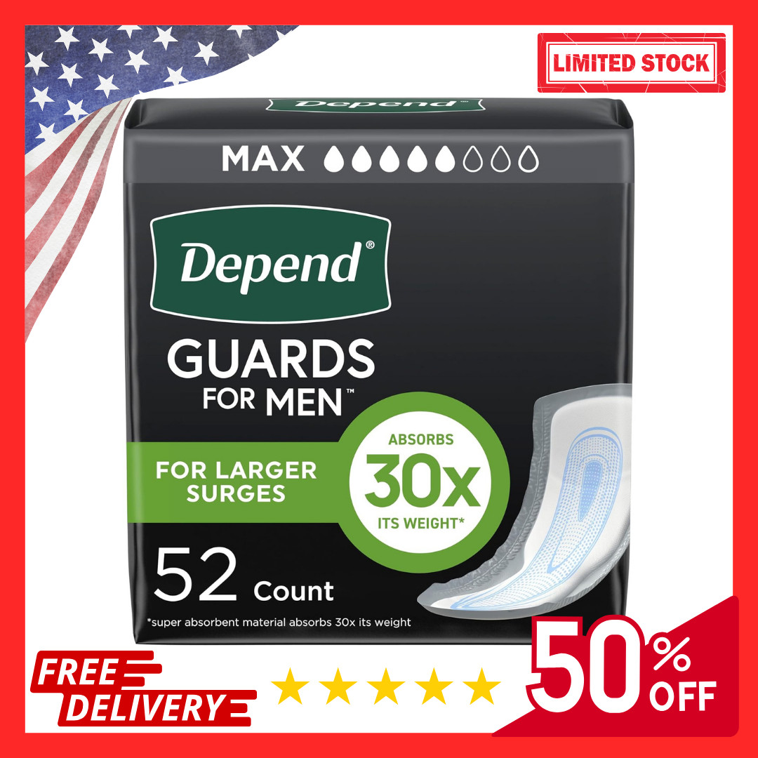 Depend Incontinence Guards/Incontinence Pads fr Men/Bladder Control Pads Maximum